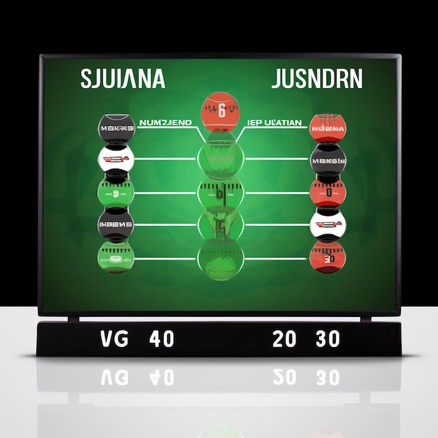 Photo nigeria vs sudan scoreboard broadcast sport soccer football africa tournament