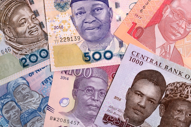 Foto nigeriaans geld, een bedrijf, achtergrond