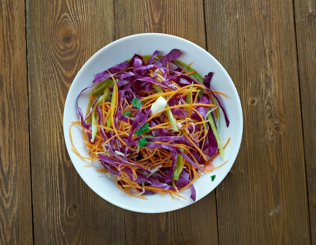 Nigerian coleslaw African vegetable dish