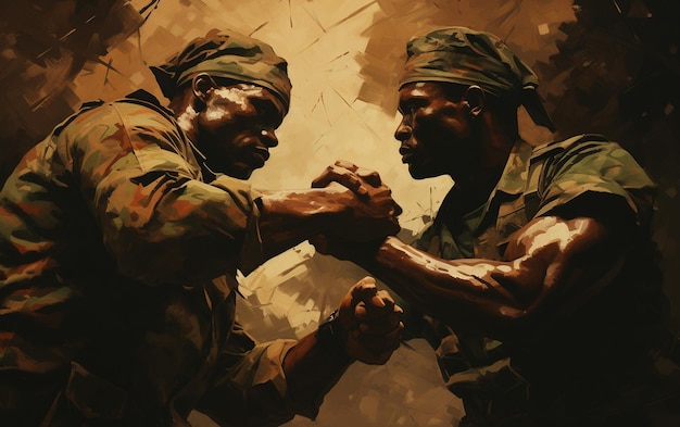 Nigerian Soldier Unity Strength Graphic