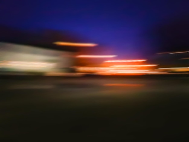 Night city life abstract blur bokeh lights City landscape blurred background concept