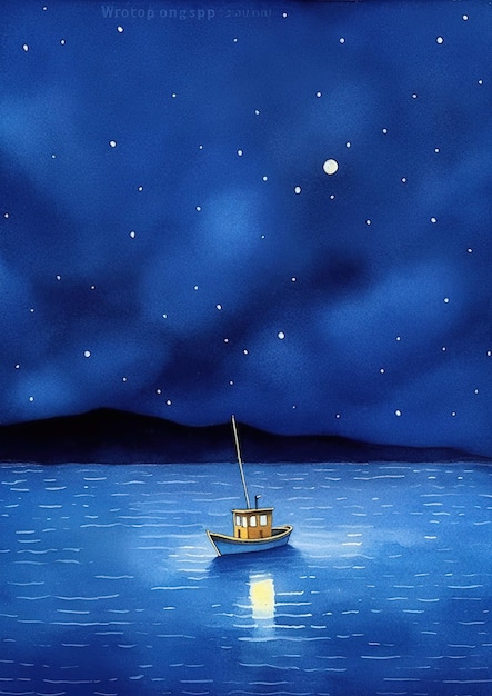 night dream of a child illustration