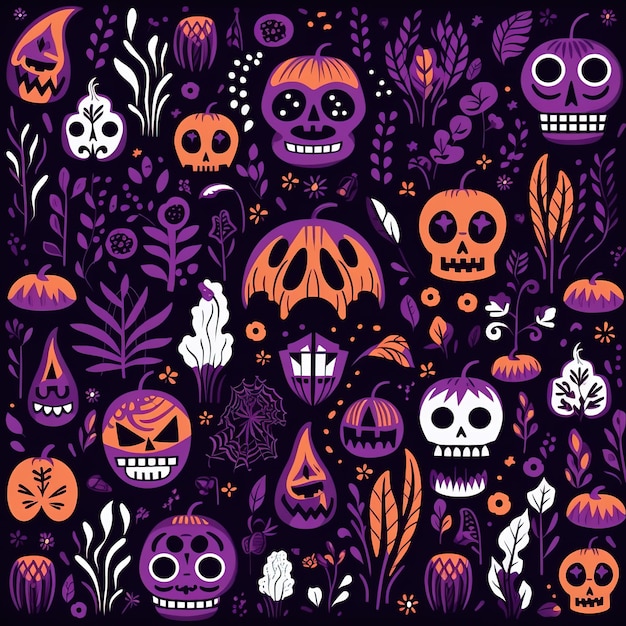 Night of Fright Mysterious Halloween Design Extravaganza Bewitched Elegance Sophisticated Halloween