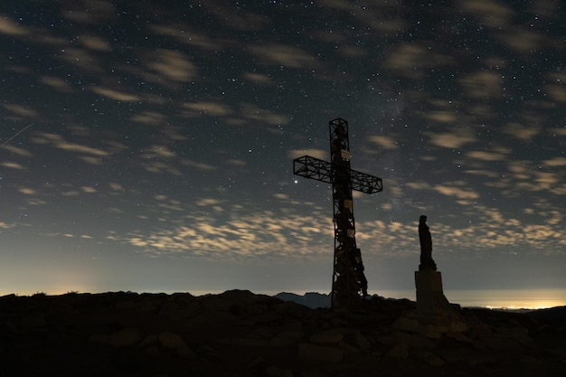 Photo night from the top of monte cusna italy