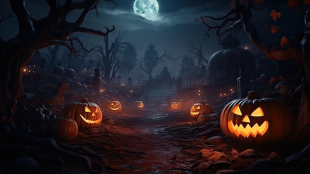 Night of Halloween Background