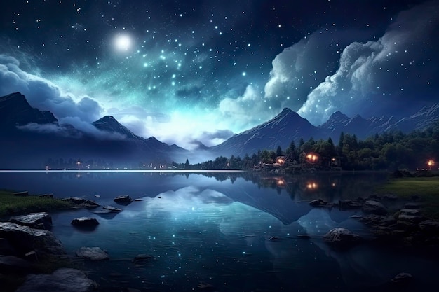 night landscape background