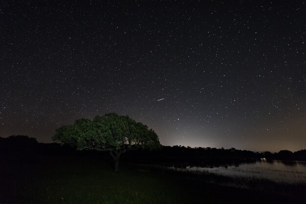 Night landscape near Montehermoso. 