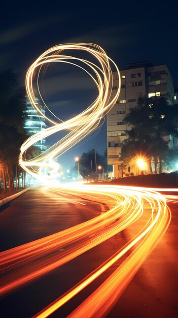 Foto notte luce movimento viaggio sfondo blu brillante fotografia velocità astratta traffico cielo