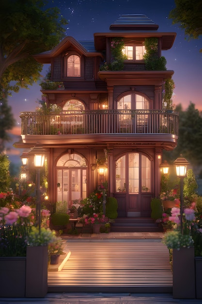 Night Lighting House