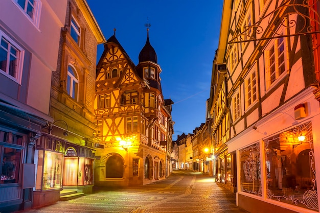 Night Marburg street Germany