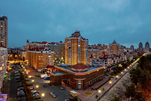 Night Obolon from above