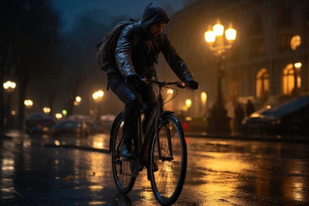 Ночная езда под дождем