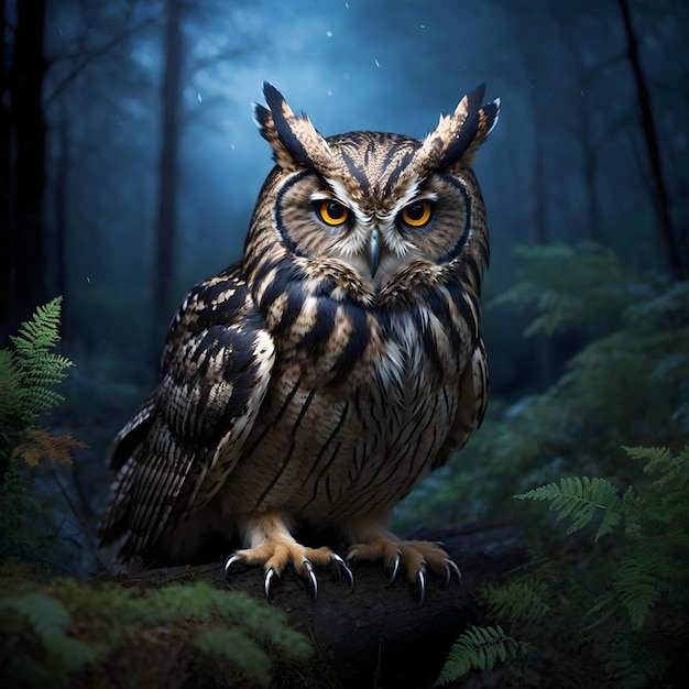 Night's Silent Hunter Owl in Action