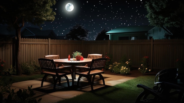 night seen_serenity_of_this_garden_scene in front of home uhd wallpaper