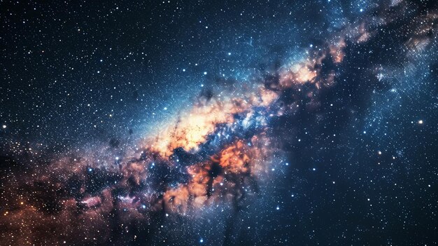 별, 성운 및 은하들로 가득 찬 밤하늘은 매혹적인 풍경을 만니다.