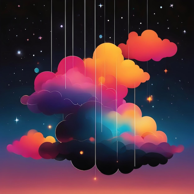 Night Sky Dreams A Vibrant Cloudscape