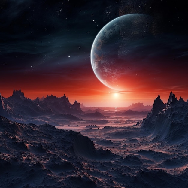 A night sky on an exoplanet HD wallpaper