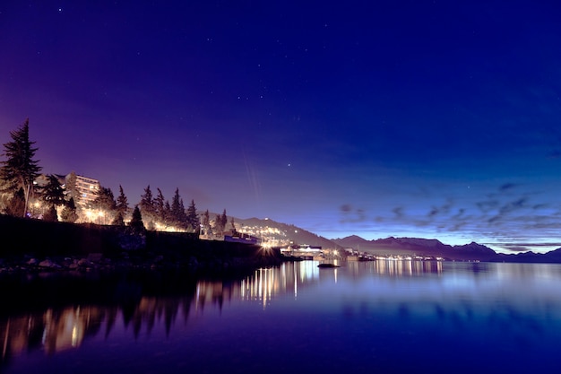 Foto paesaggio del cielo notturno in patagonia