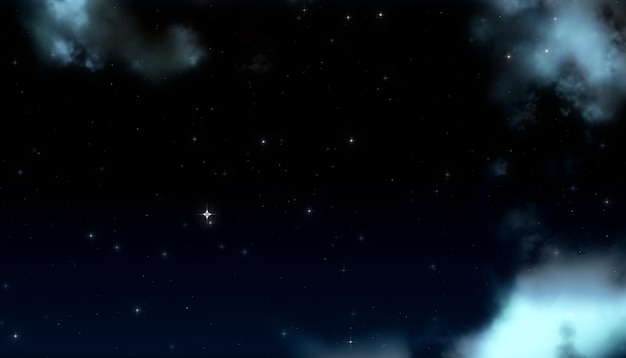 Photo night sky and nebulae background