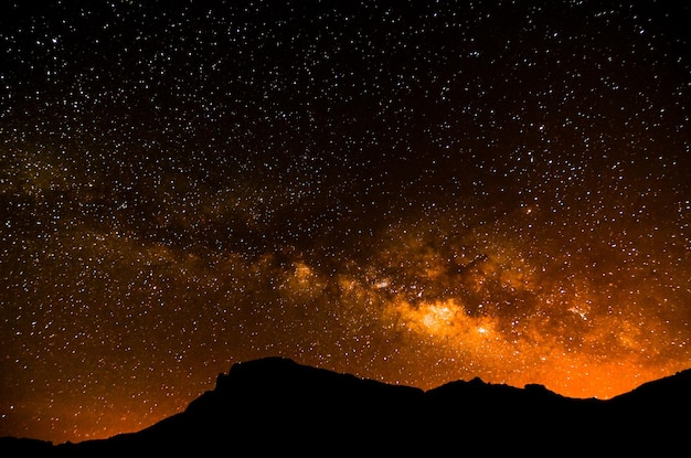 夜空の写真闇の惑星と星