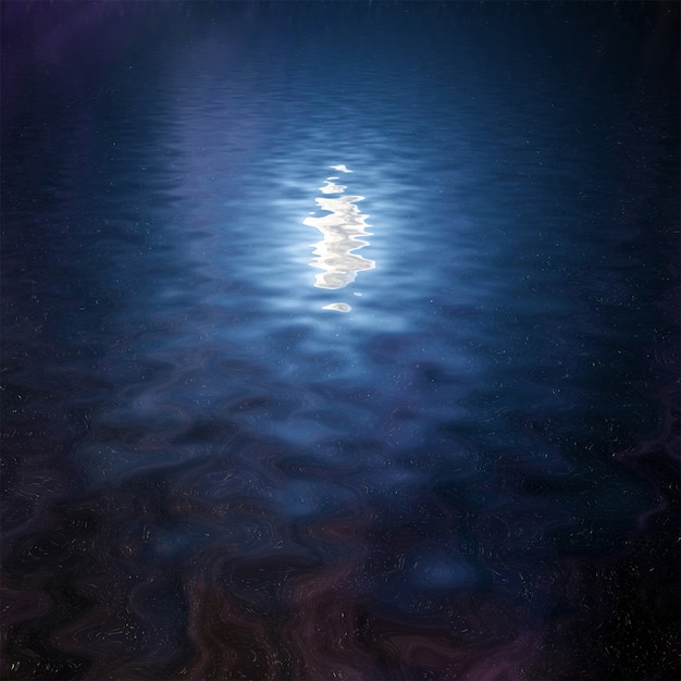 Night sky reflected in water