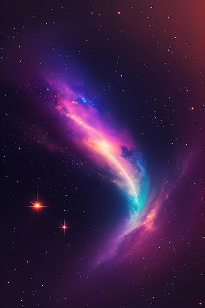 Night sky and stars galaxy nebula flare sparkle bright background wallpaper