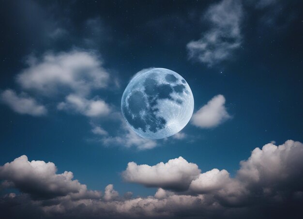 A night sky view with moon background