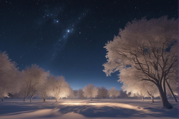 wallpaper winter night