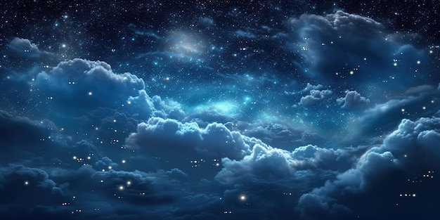 night sky with clouds background