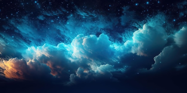 Photo night sky with clouds background