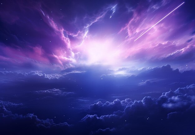 Night sky with clouds and stars Elements of this image furnished by NASA