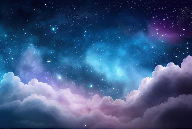 Night sky with clouds