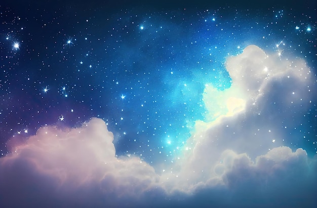 Night sky with clouds