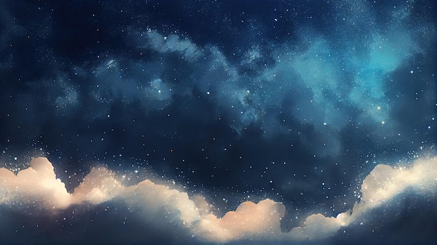 Night sky with clouds