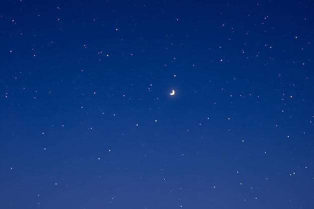 写真 月光の背景の夜空