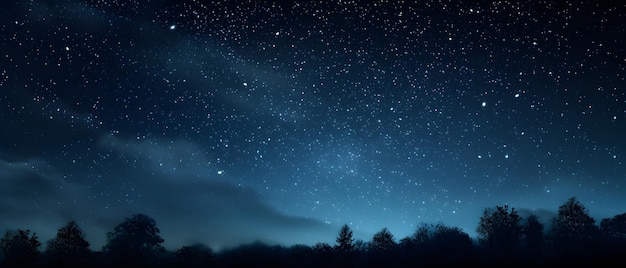 Photo the night sky with starry sky