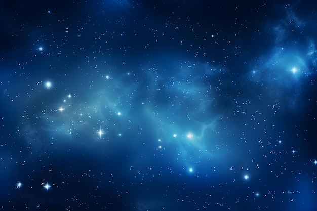 night sky with stars blue waves abstract background AI generate