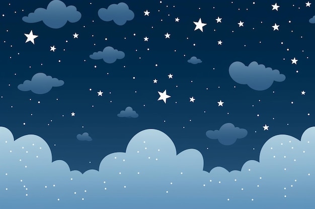 Premium AI Image | a night sky with stars and clouds