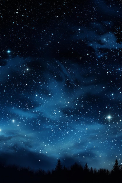 Photo a night sky with stars and clouds