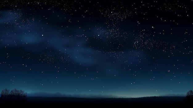 Night sky with stars Illustration AI Generative