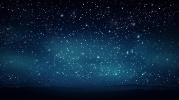 夜空と星 イラスト AIジェネレーティブ