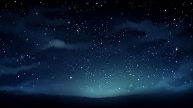 Night sky with stars Illustration AI Generative