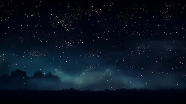 Night sky with stars Illustration AI Generative