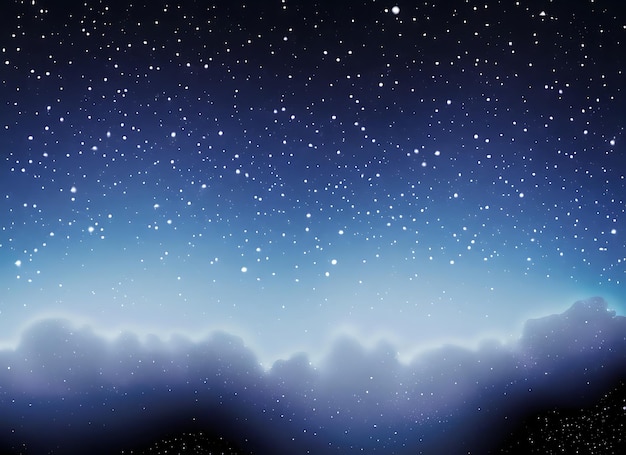 Photo night sky with stars illustration