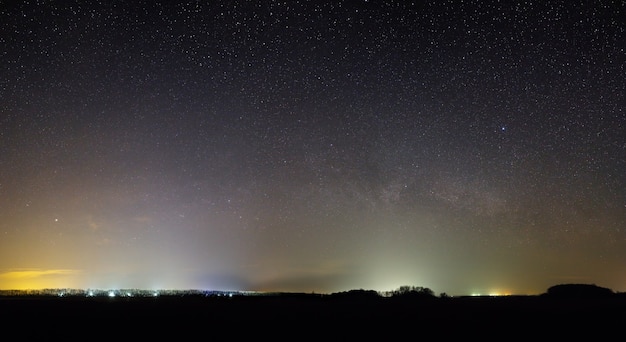 Night sky with the stars of the Milky Way galaxy