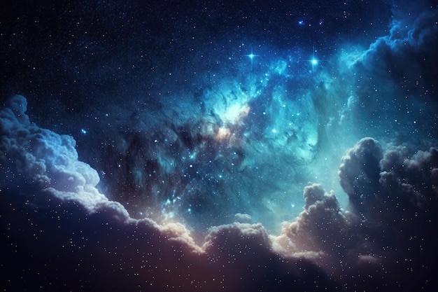 Night Sky with Stars and soft Milky Way Universe as Background or Texture