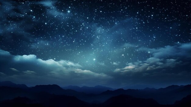 the night sky with stars