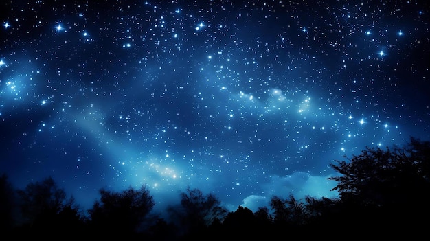 The night sky with the stars