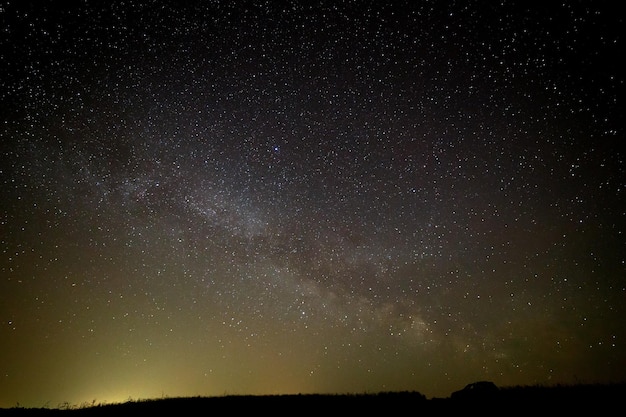 Foto cielo stellato notturno per lo sfondo