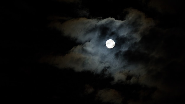 Night time sky with clouds